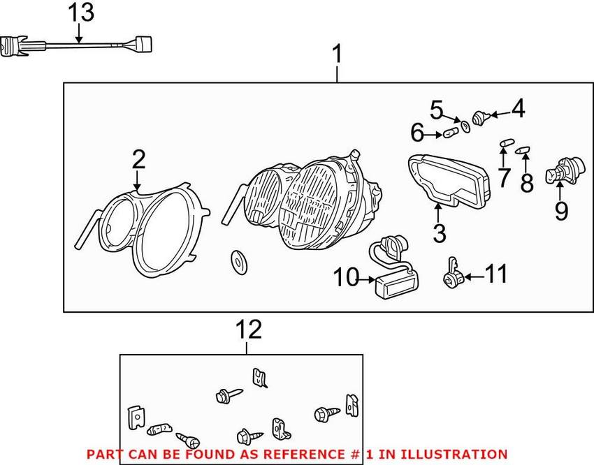 Headlight Assembly - Passenger Side (Xenon)